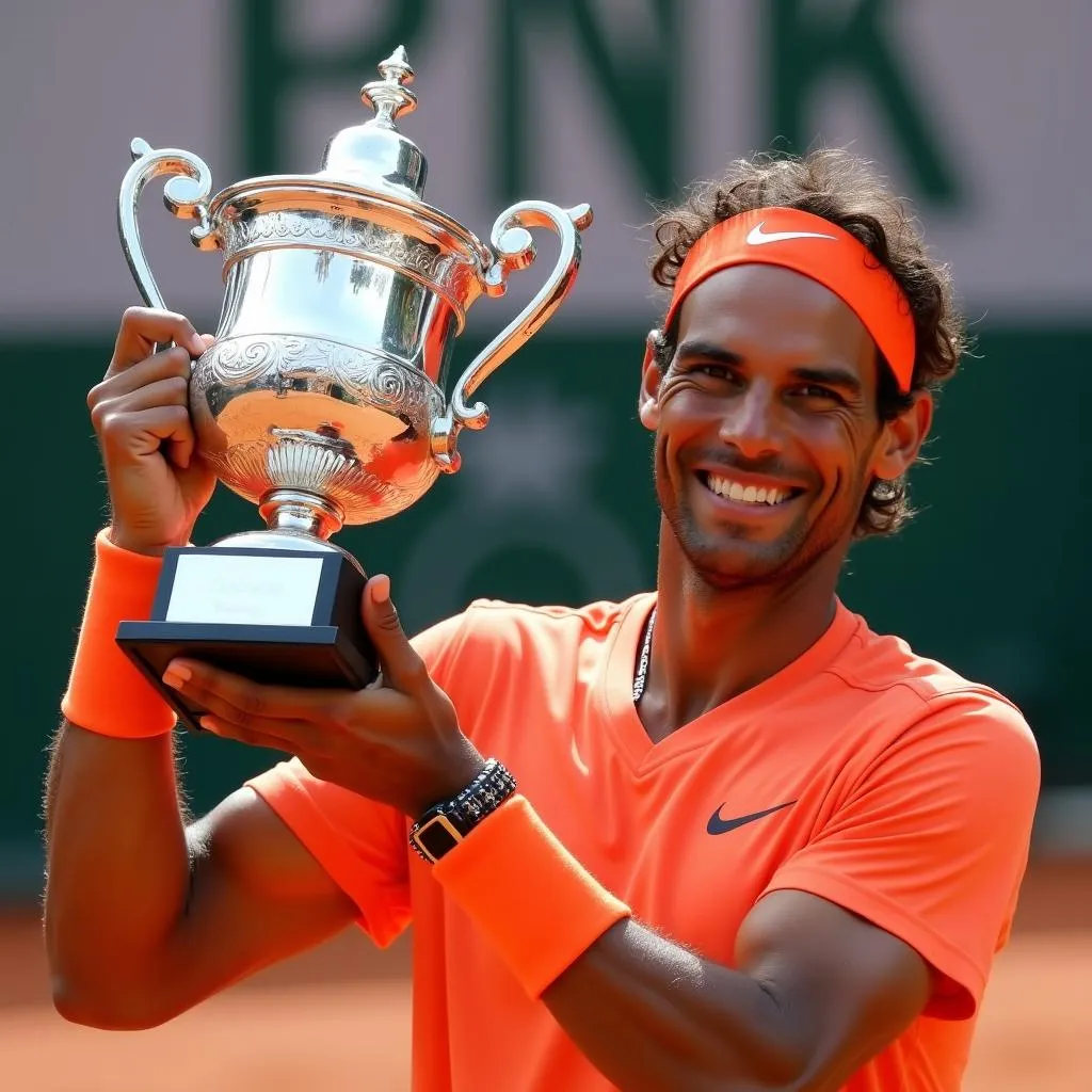 Rafael Nadal nâng cao chức vô địch Roland Garros