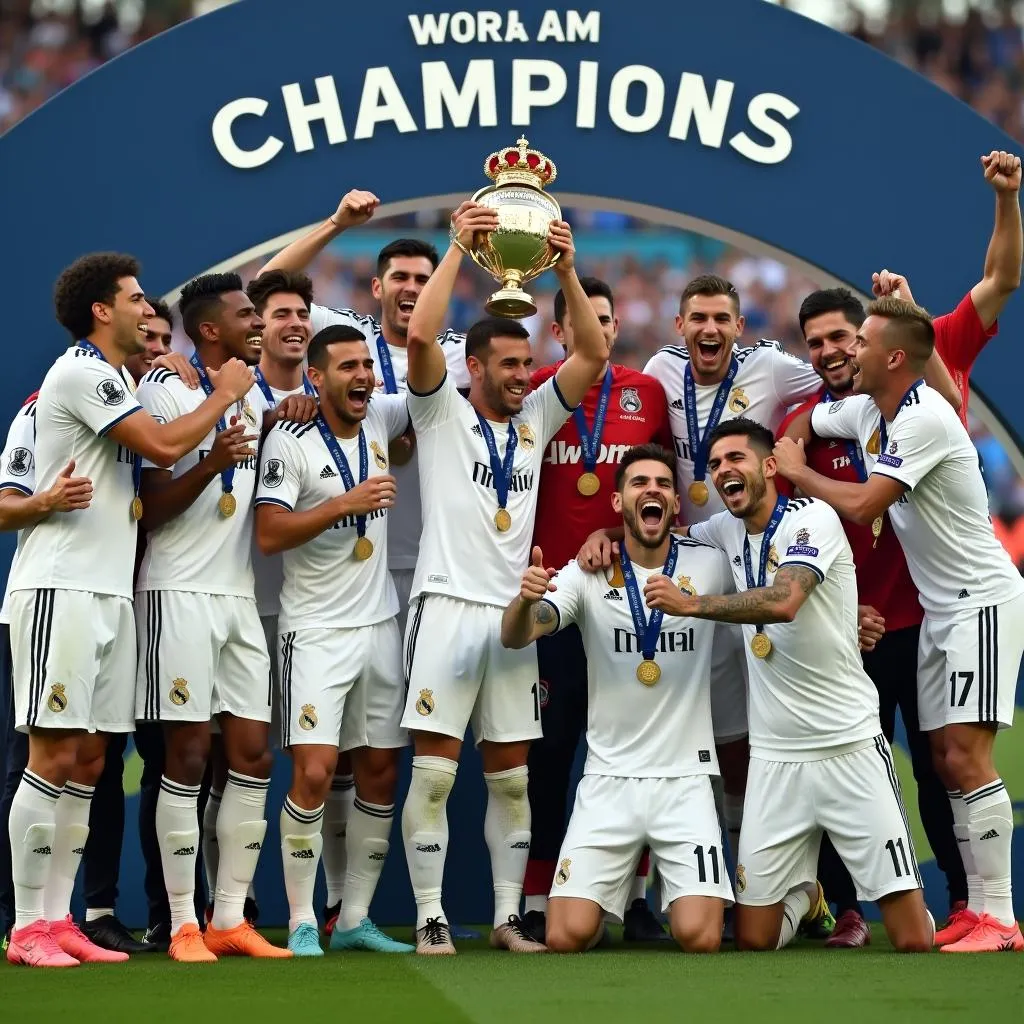 Real Madrid Celebrating FIFA Club World Cup Victory