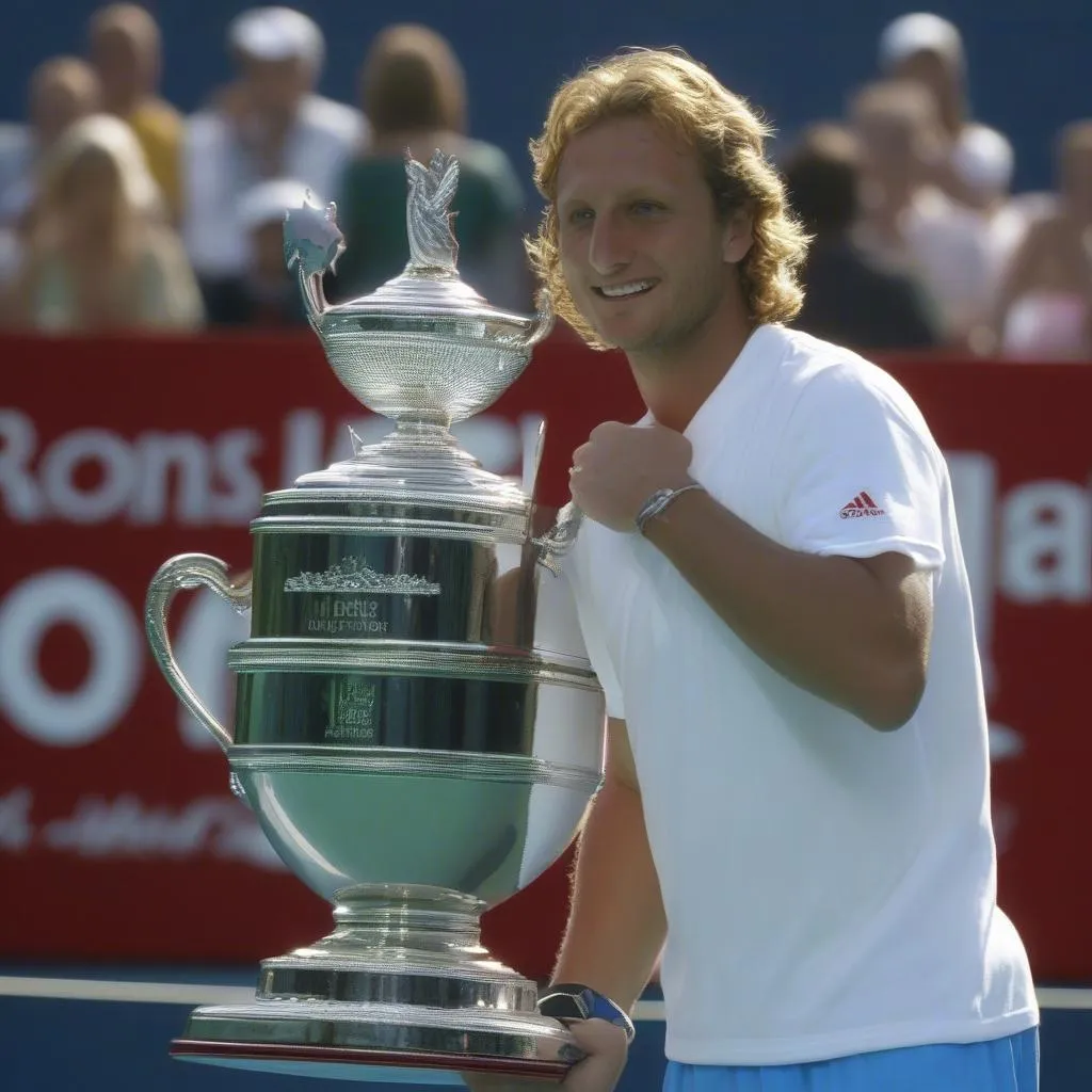 David Nalbandian nâng cao chiếc cúp Rogers Cup 2007