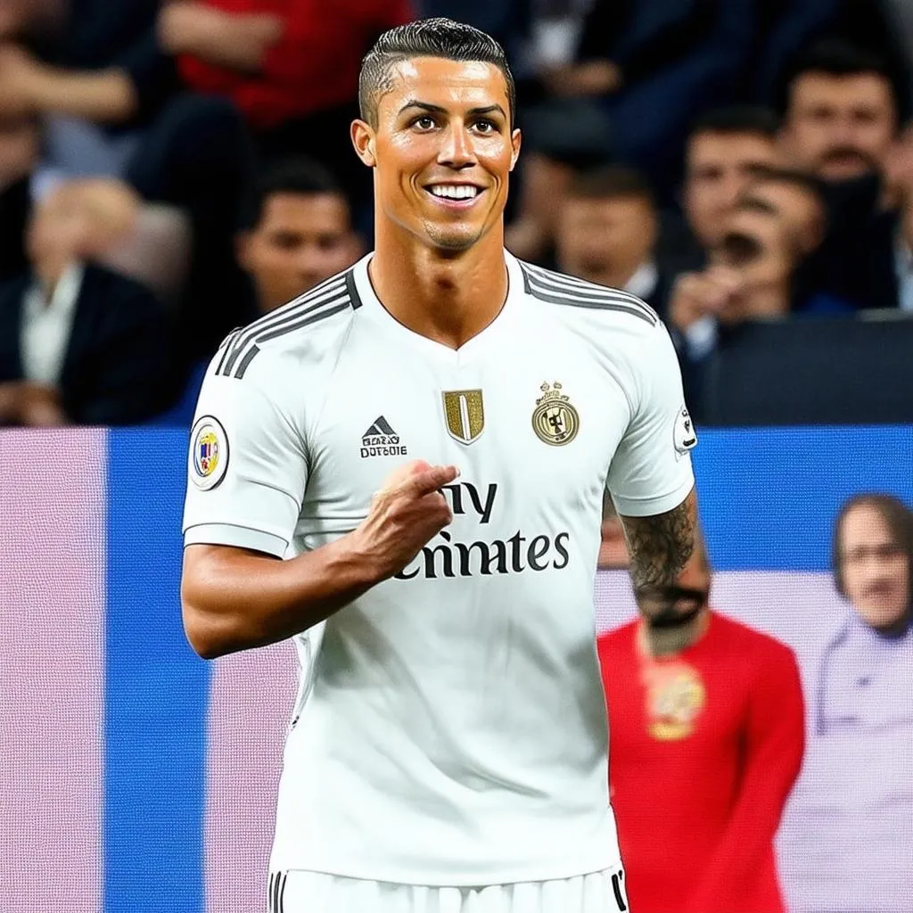 Ronaldo ăn mừng bàn thắng