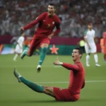 Ronaldo ăn mừng bàn thắng