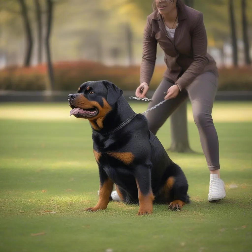 Rottweiler cần được huấn luyện bởi những người có kinh nghiệm và tâm huyết để trở thành những người bạn đồng hành đáng tin cậy.