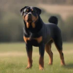 Rottweiler, một giống chó có nguồn gốc từ Đức, được biết đến với sức mạnh và sự dũng mãnh.