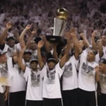 San Antonio Spurs celebrates their NBA Championship in 2014.