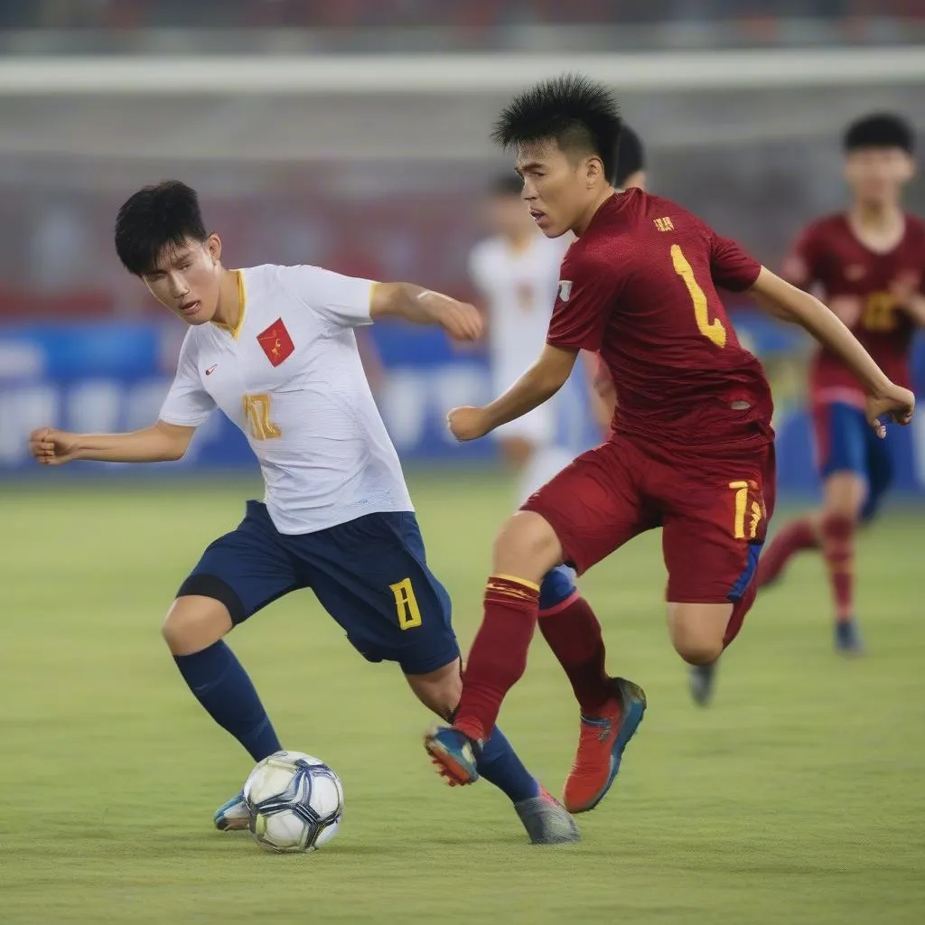 Trận đấu bóng đá U23 Việt Nam tại vòng chung kết U23 Châu Á 2018