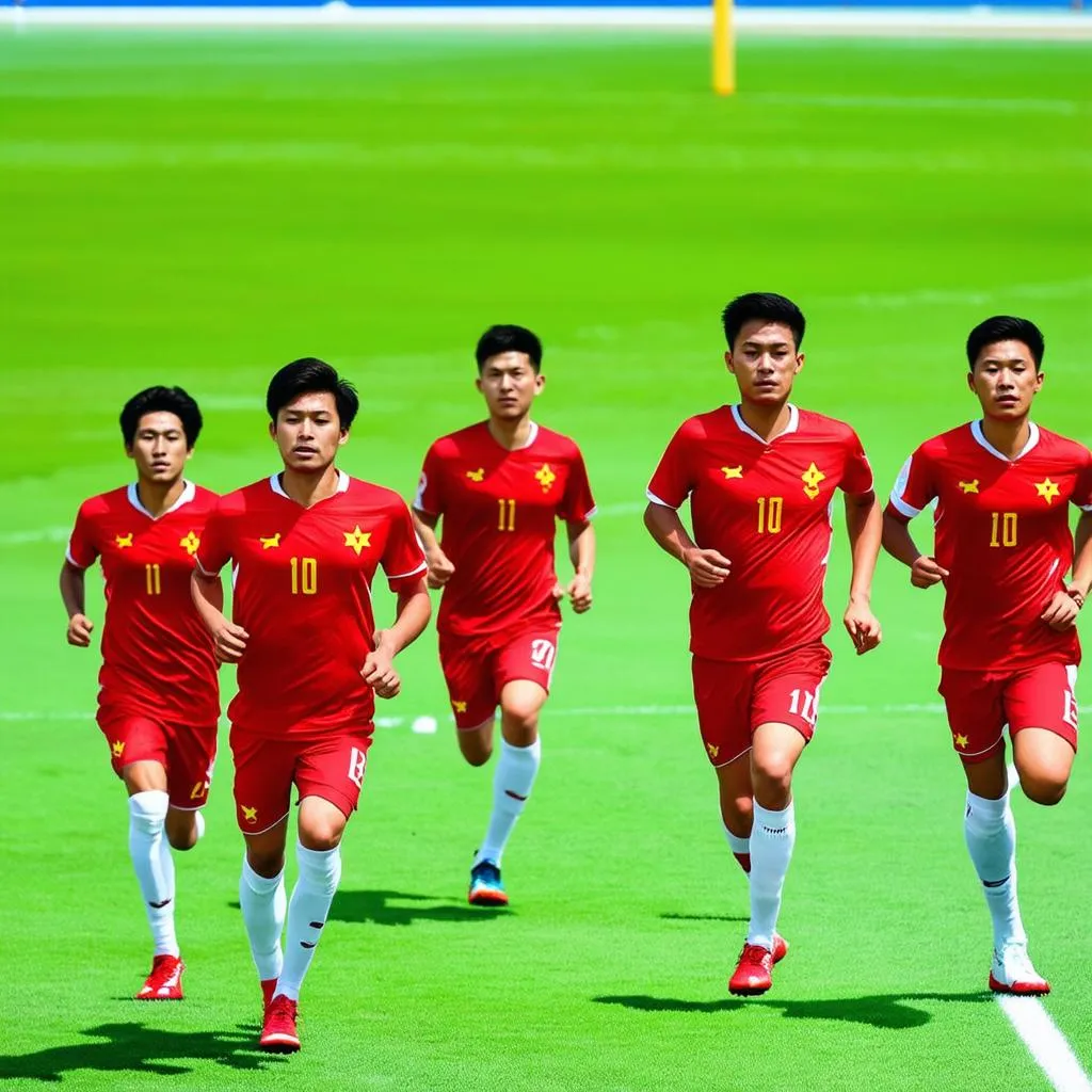 U19 Việt Nam thi đấu