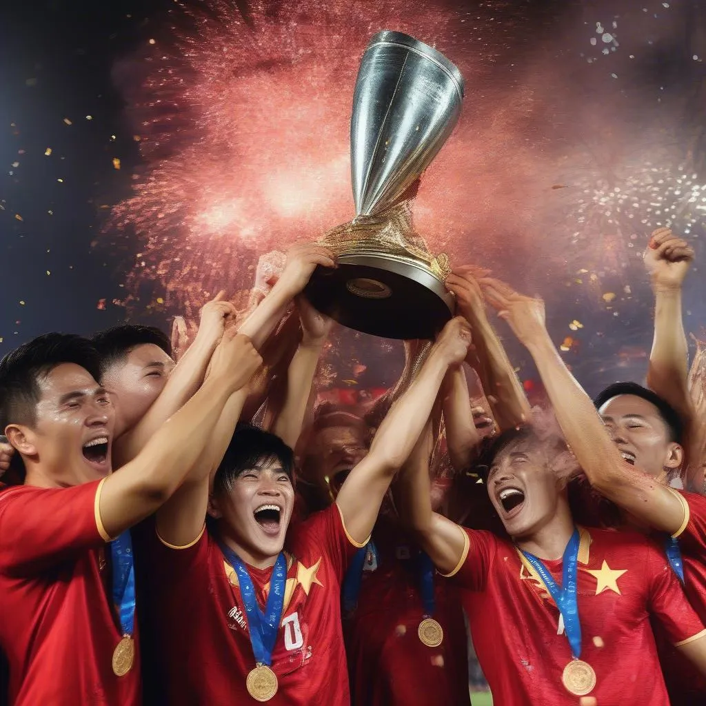 U22 Việt Nam nâng cup Seagame 29