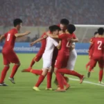 Hình ảnh đội tuyển U23 Việt Nam thi đấu tại giải đấu U23 Châu Á 2018