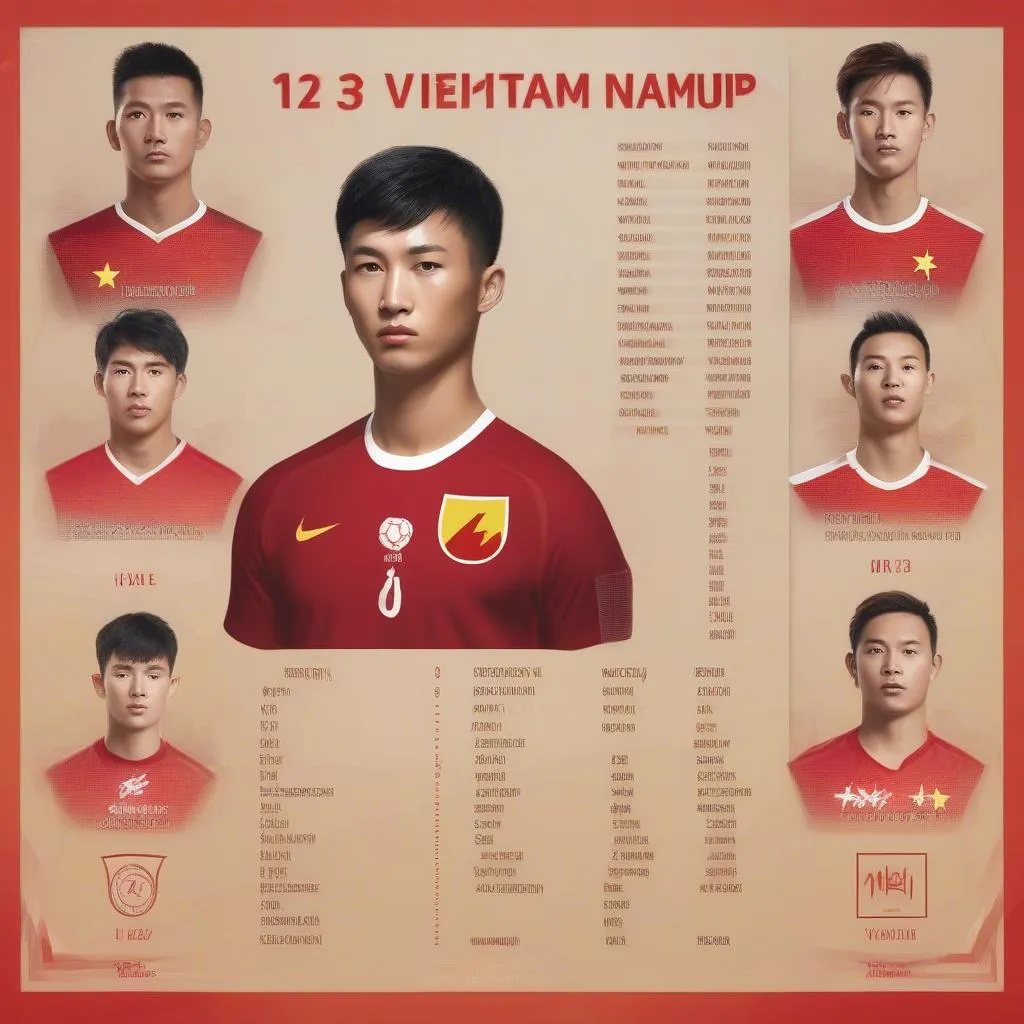 Đội hình ra sân của U23 Việt Nam