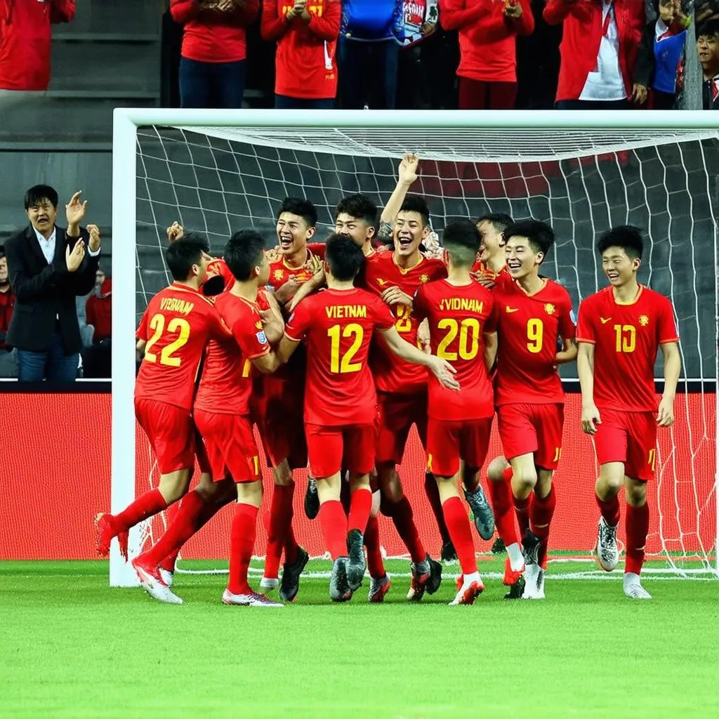 U23 Việt Nam và U23 Myanmar thi đấu