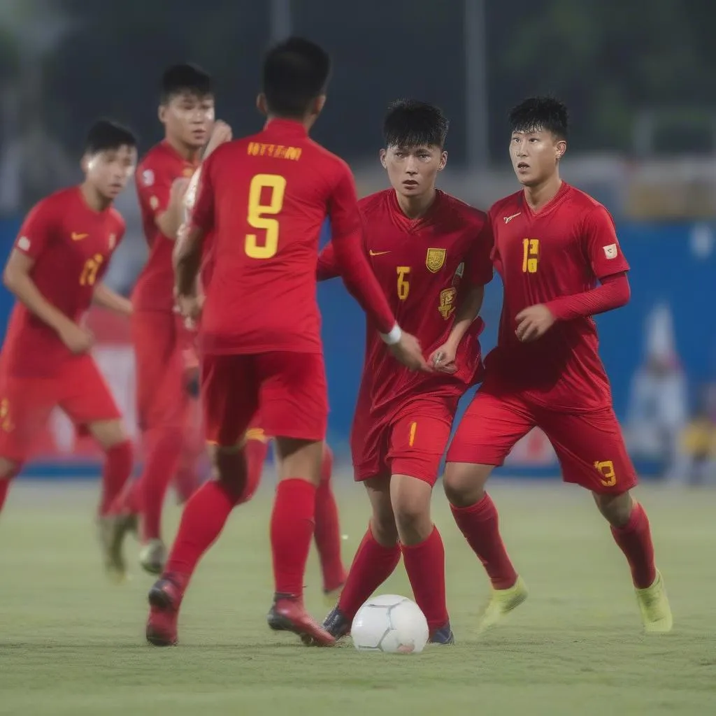 Hình ảnh U-23 Việt Nam thi đấu