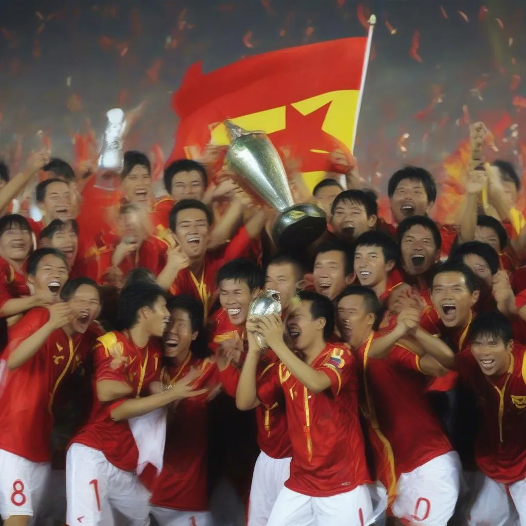 Hình ảnh đội tuyển Việt Nam vô địch AFF Cup 2008