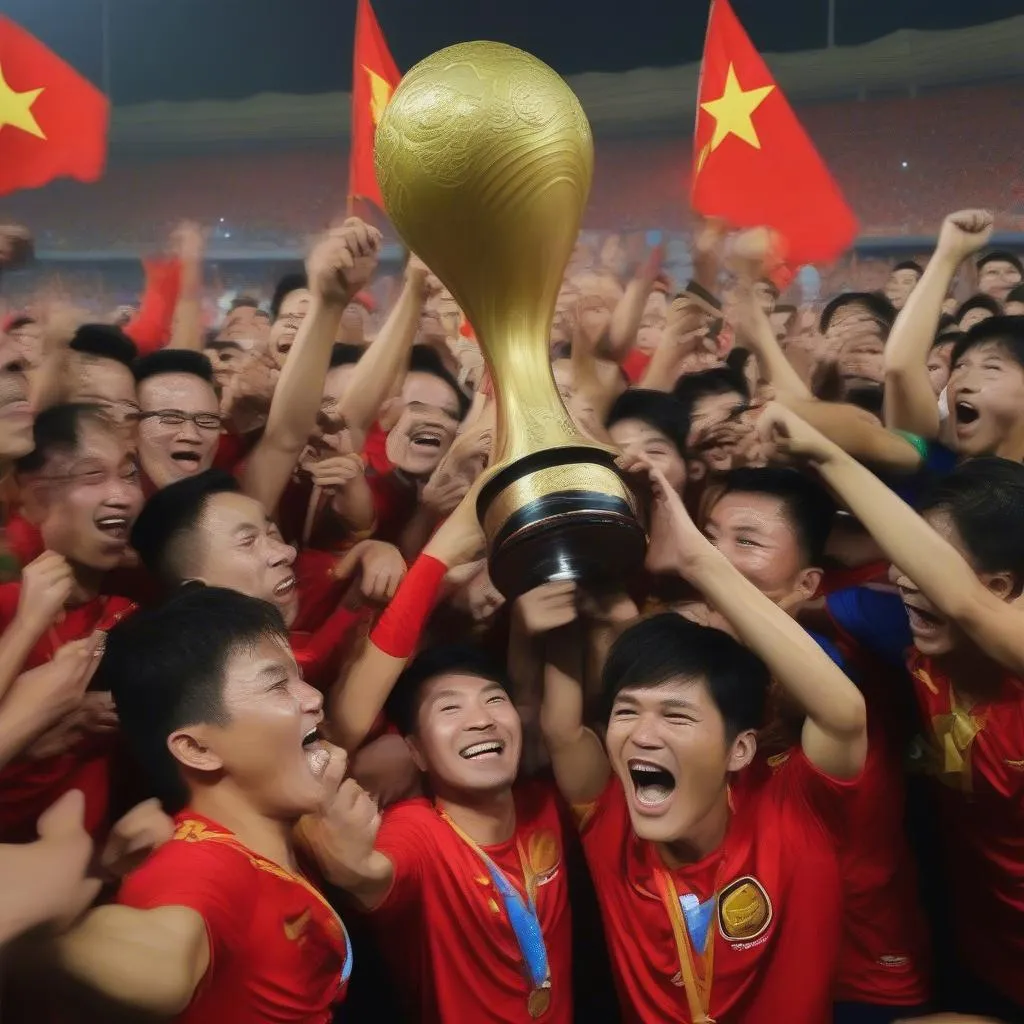 Hình ảnh đội tuyển Việt Nam vô địch AFF Cup 2018