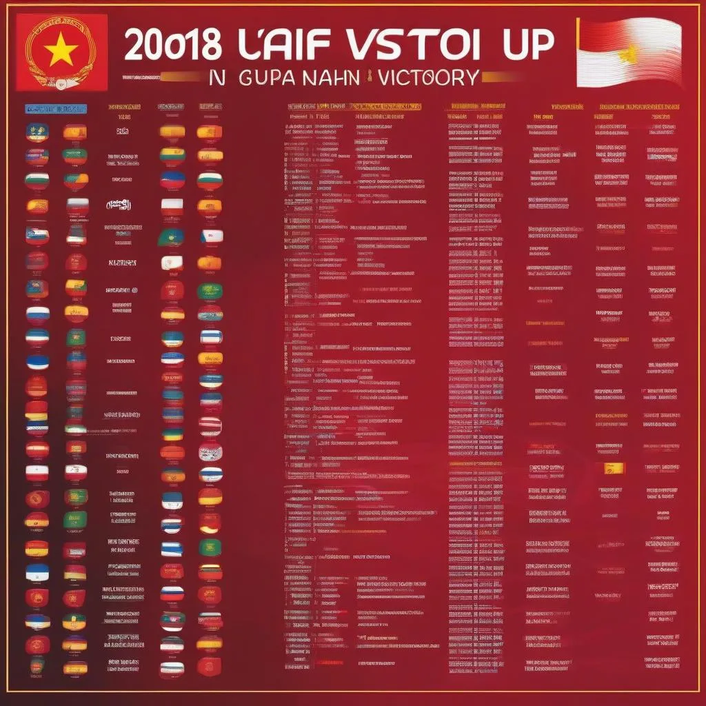 Lịch thi đấu AFF Cup 2018 của đội tuyển Việt Nam