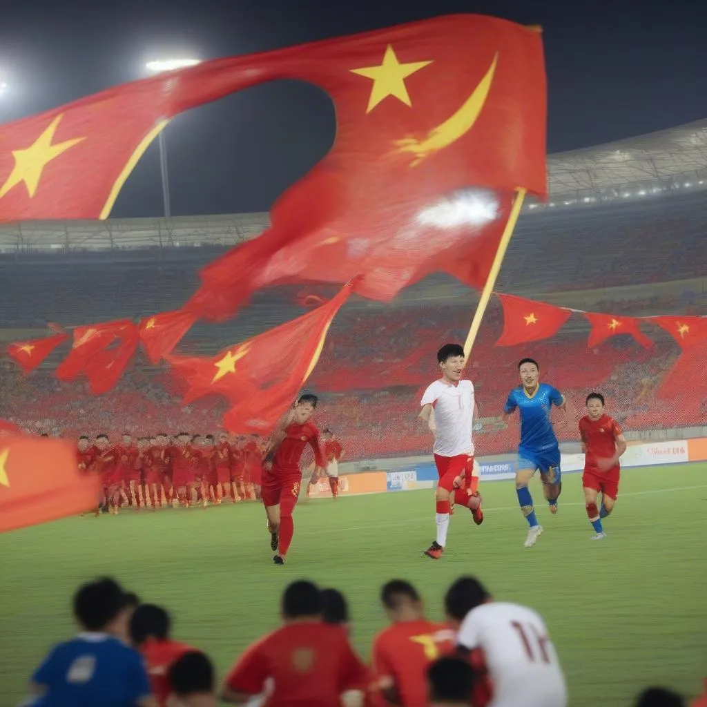 Hình ảnh đội tuyển Việt Nam thi đấu Asian Cup