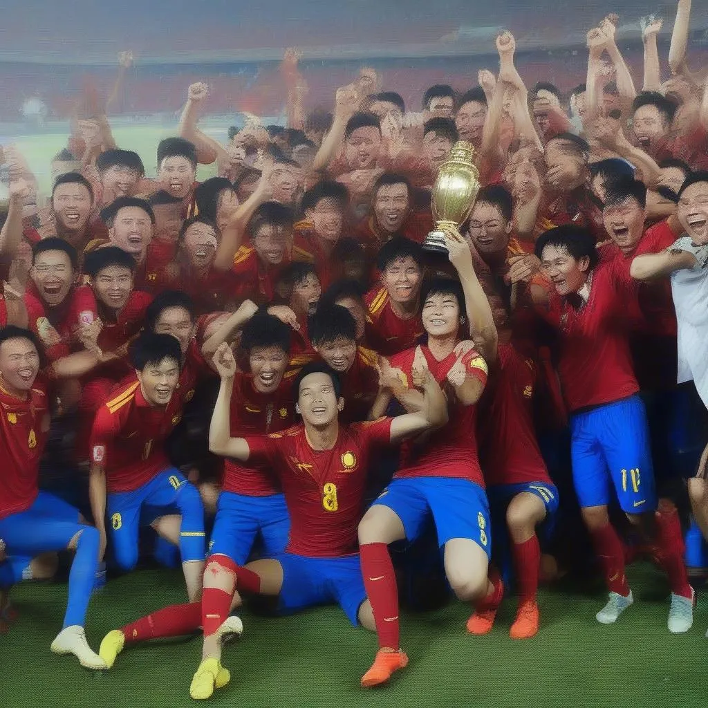 Hình ảnh đội tuyển Việt Nam vô địch AFF Cup 2018