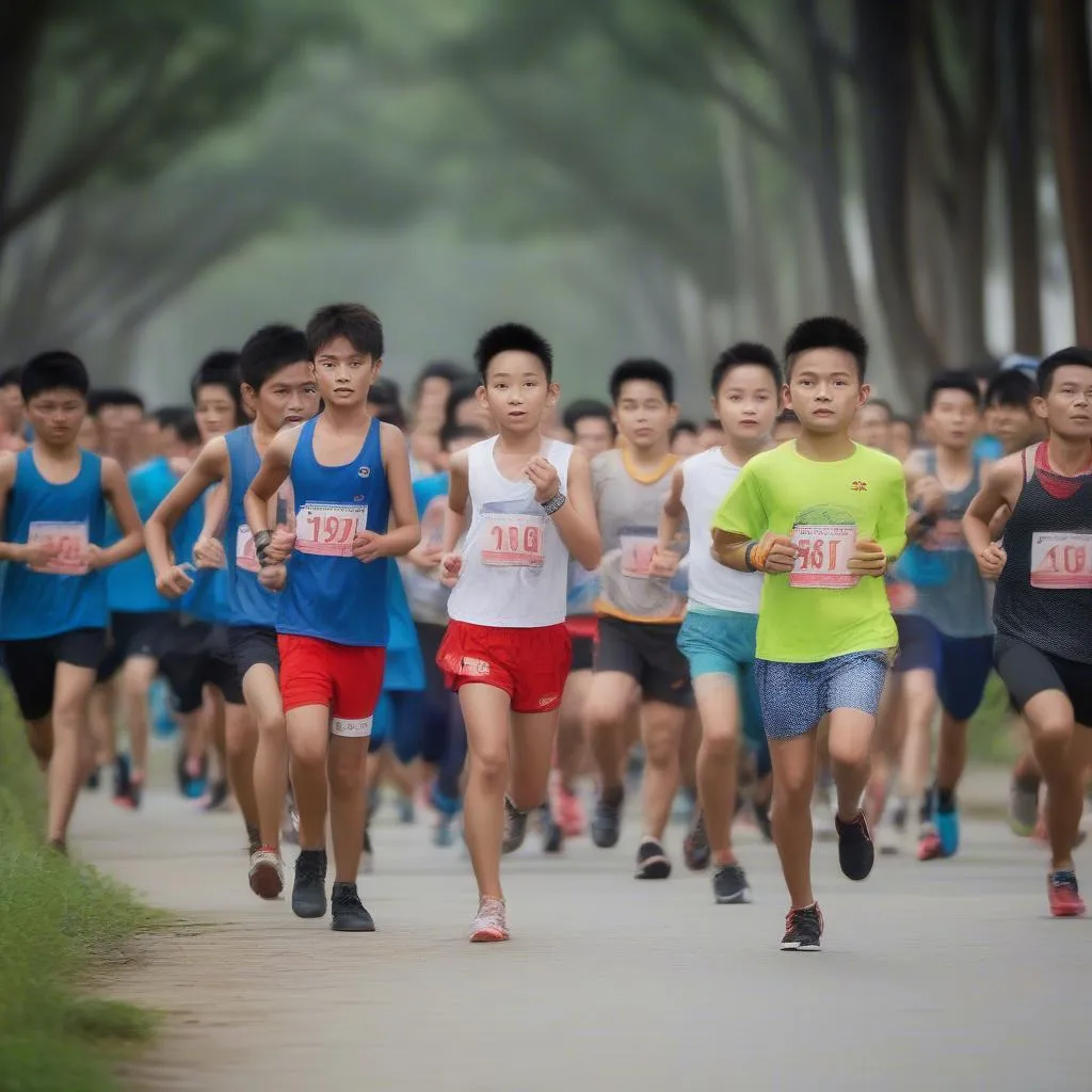 Vận động viên trẻ Việt Nam chạy Marathon