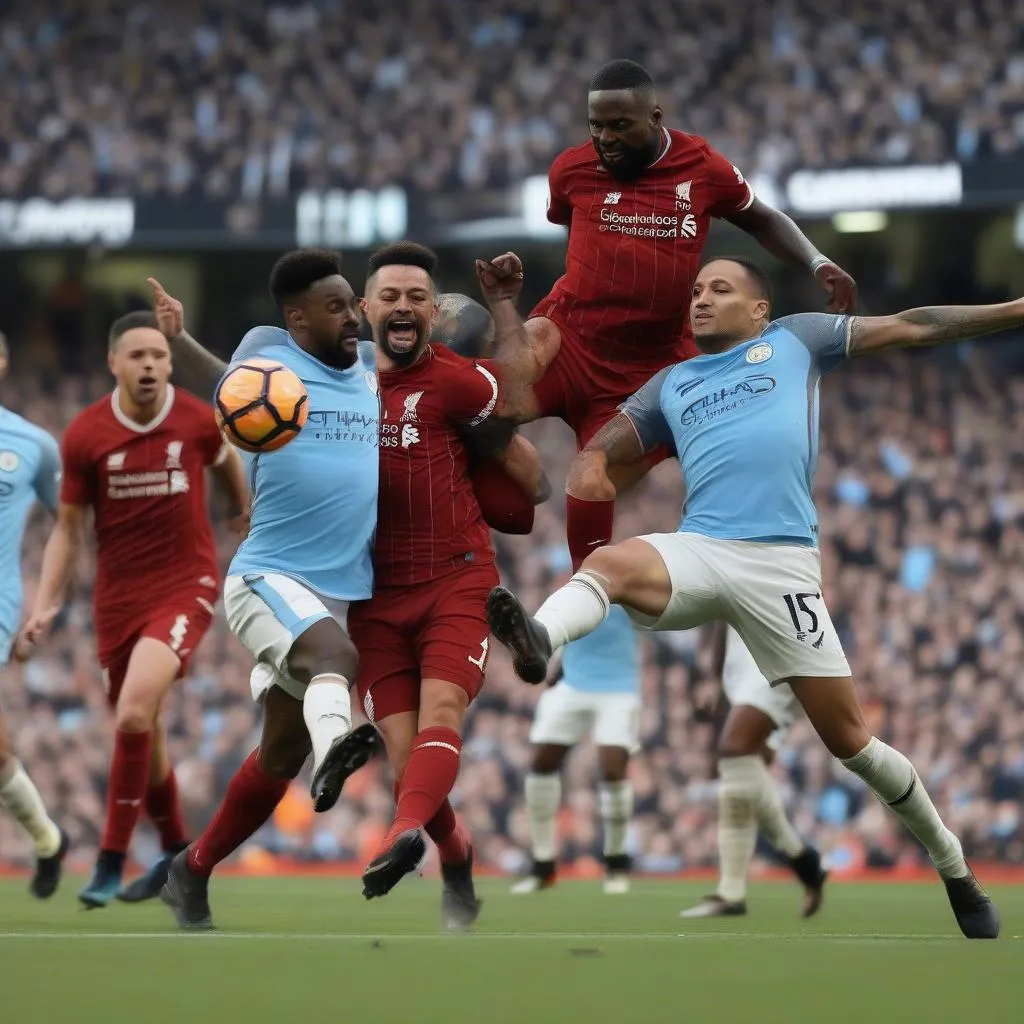 Manchester City và Liverpool tranh tài quyết liệt cho ngôi vương Ngoại Hạng Anh năm 2019