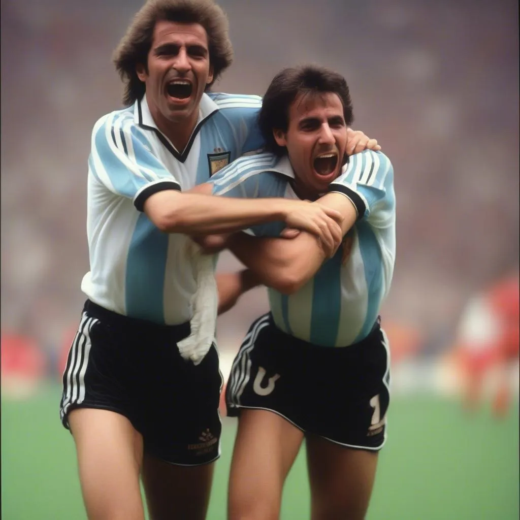 Hình ảnh trận chung kết World Cup 1986 giữa Argentina và Tây Đức