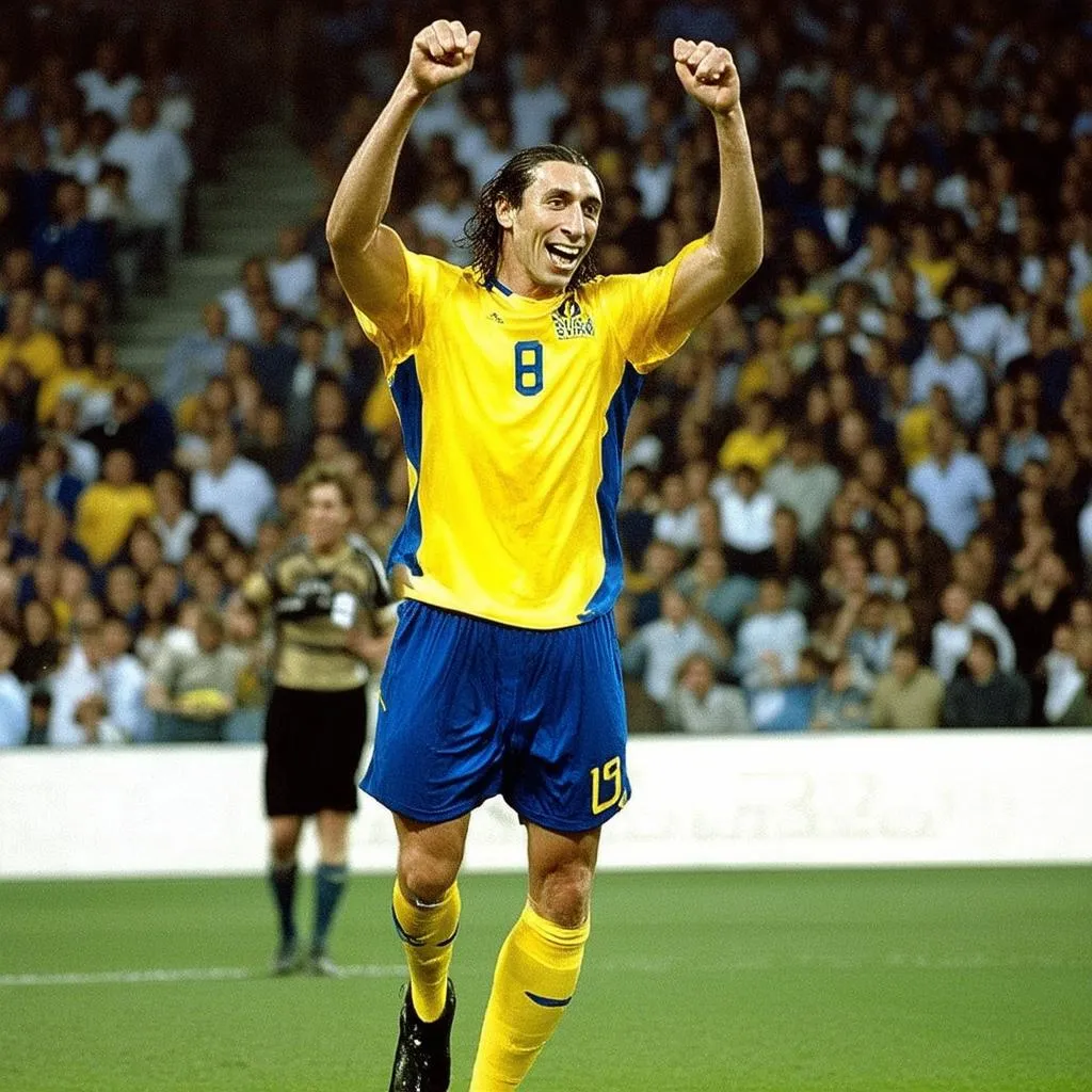 Zlatan Ibrahimović ghi bàn tại Euro 2004