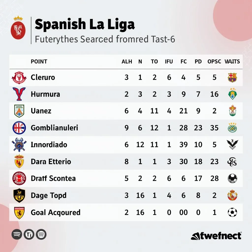 Bảng xếp hạng La Liga