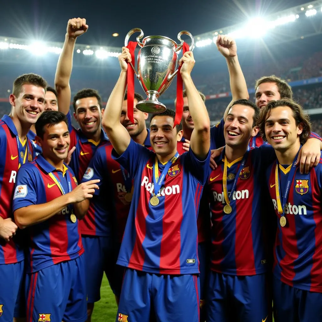 Hình ảnh Barca vô địch Champions League 2006