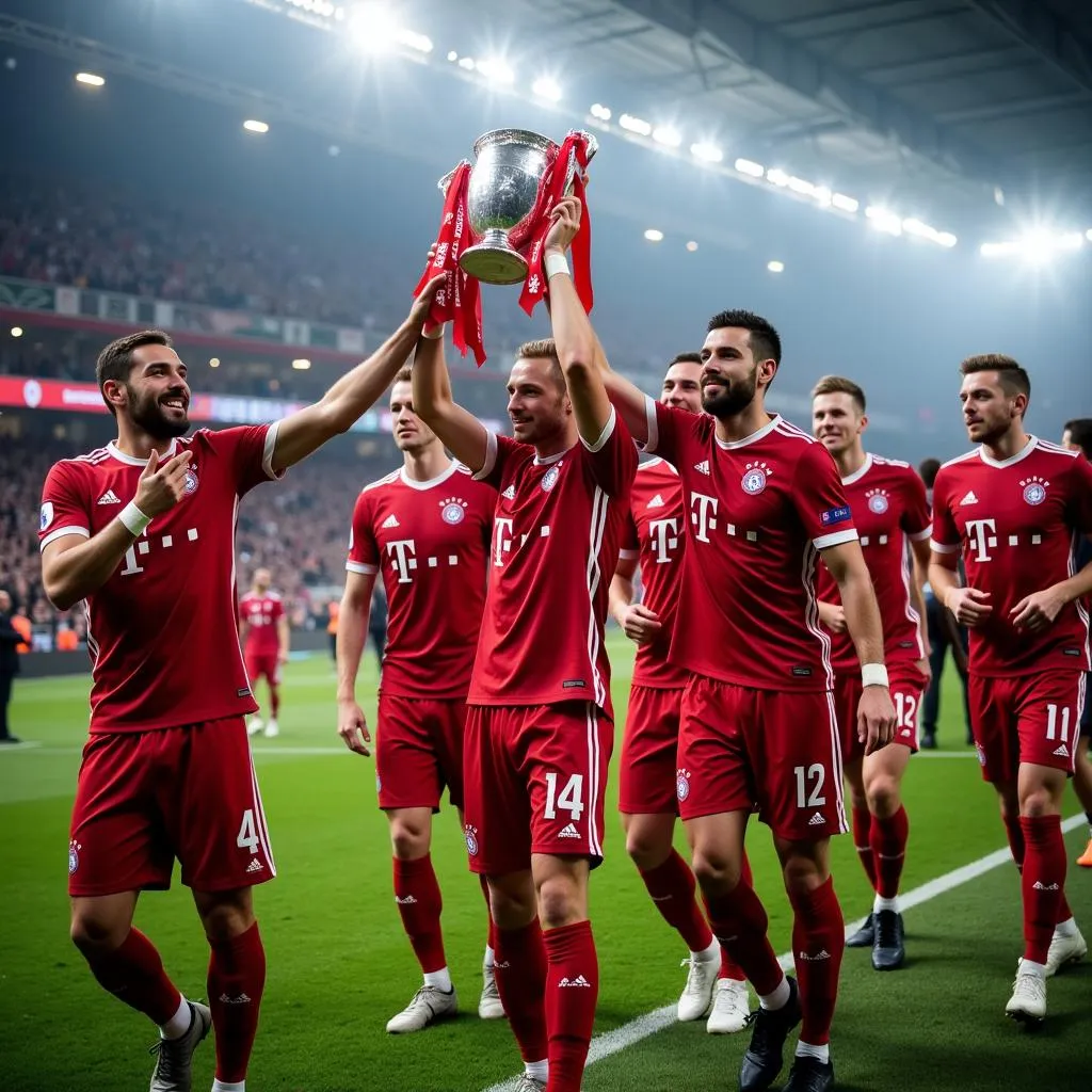 Bayern Munich ăn mừng chức vô địch cùng người hâm mộ