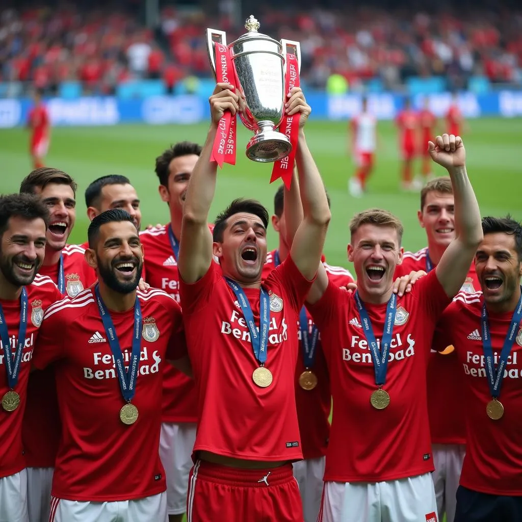 Benfica nâng cao chiếc cup ICC 2019