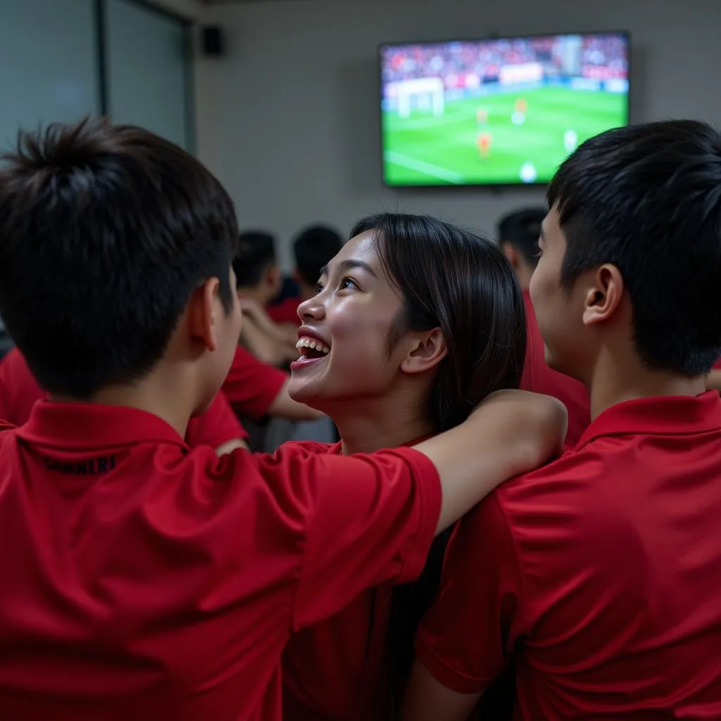 Cầu thủ Việt Nam theo dõi World Cup