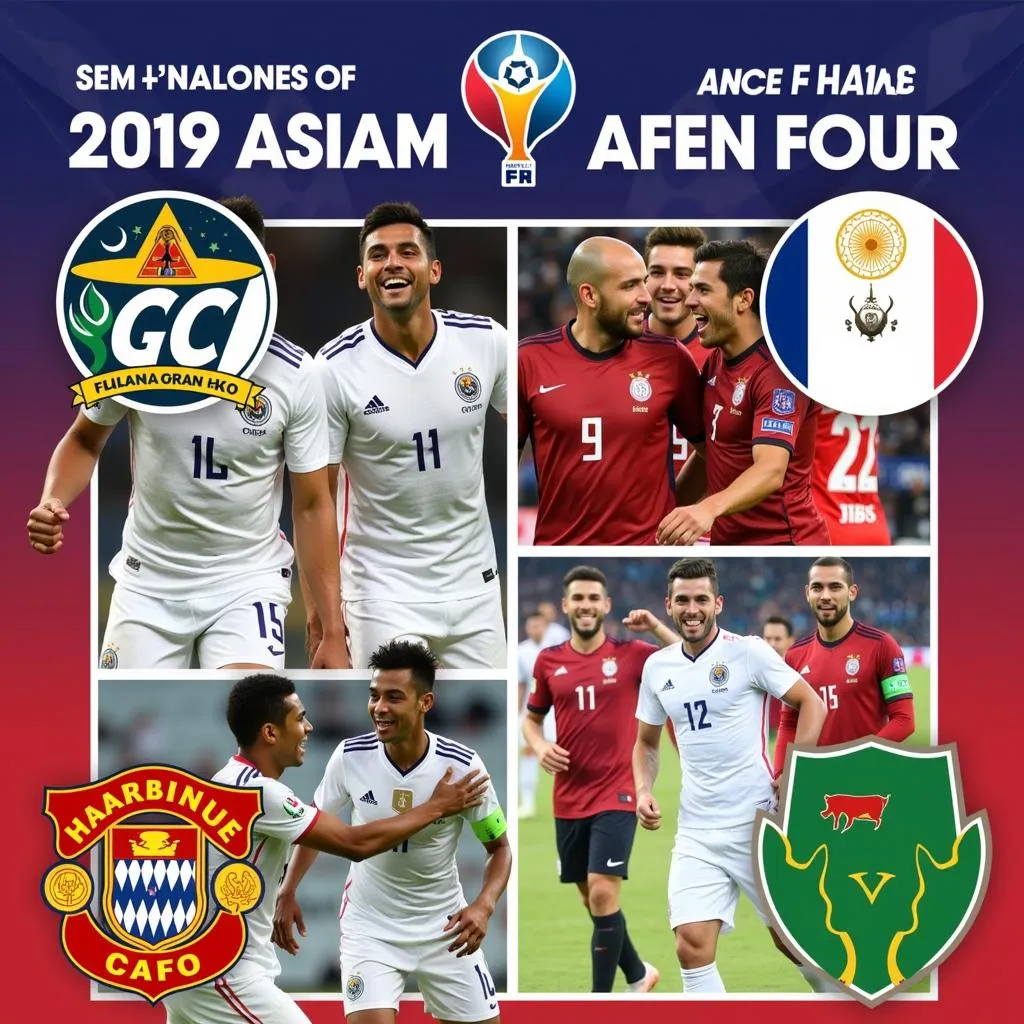 Bốn đội tuyển lọt vào bán kết Asian Cup 2019