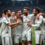 Cầu thủ Real Madrid ăn mừng chức vô địch