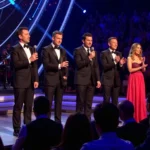 Collabro performing on the Britain's Got Talent 2014 stage