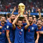 France celebrates their victory at Euro 2018