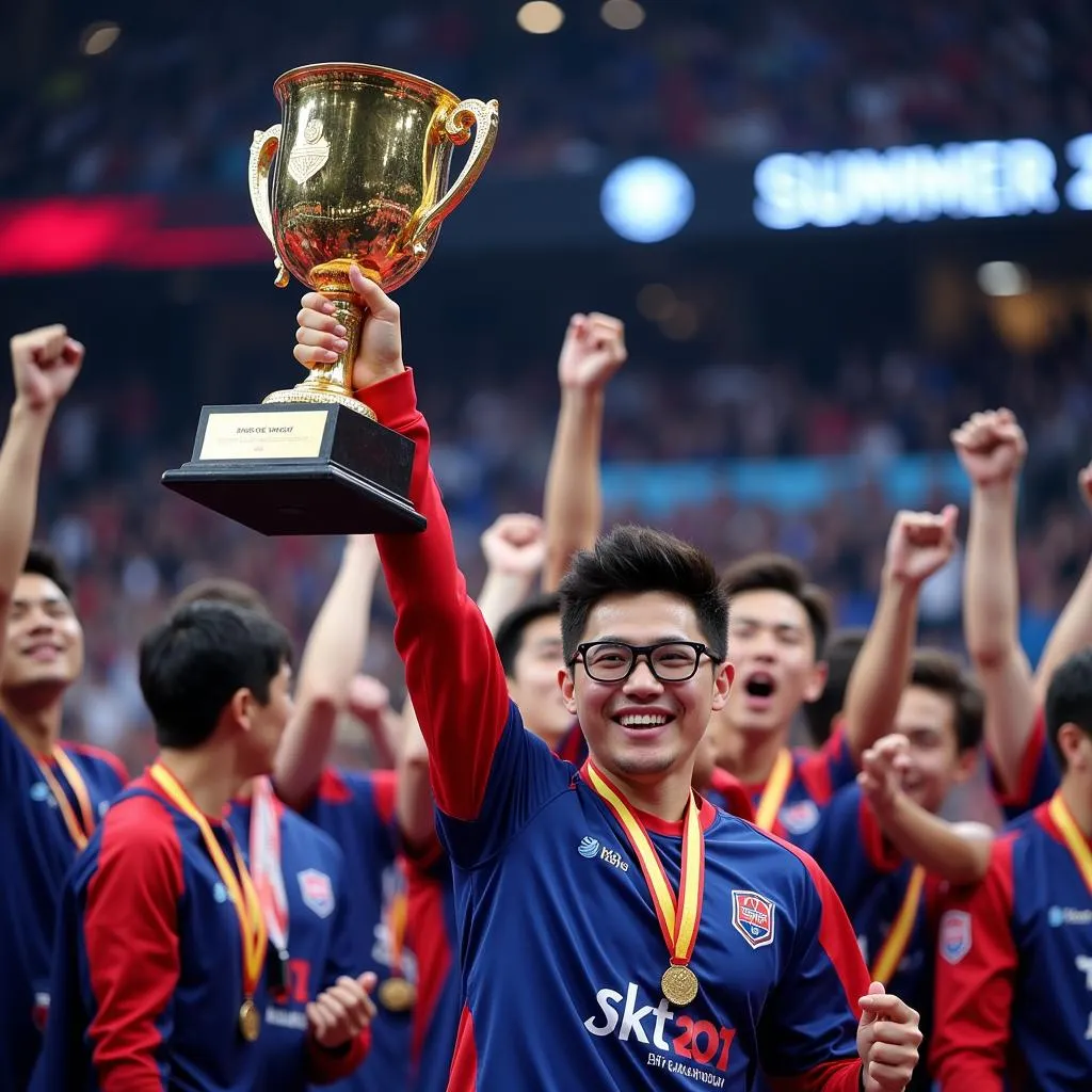 Faker nâng cup vô địch LCK Mùa Hè 2019