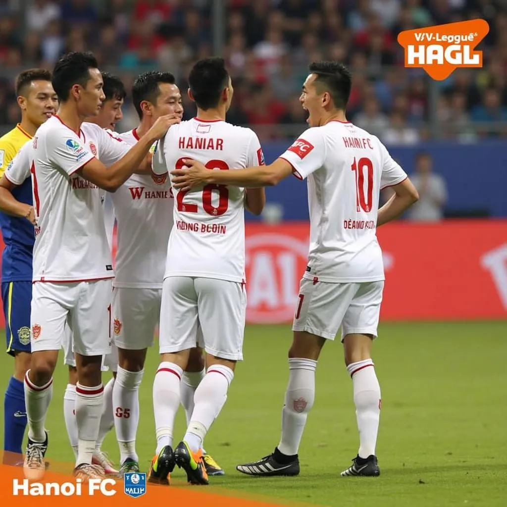 Trận đấu giữa Hà Nội FC và HAGL