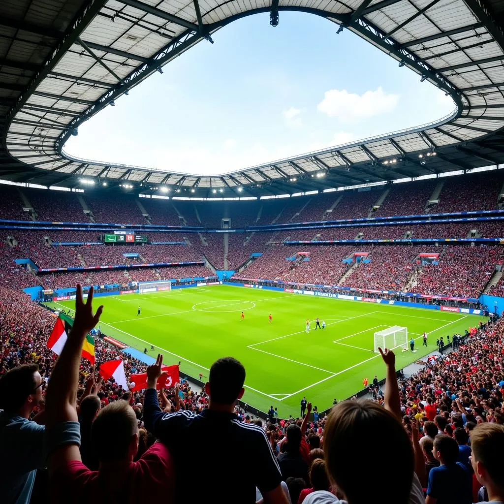 Olympic Football Fans Cheering