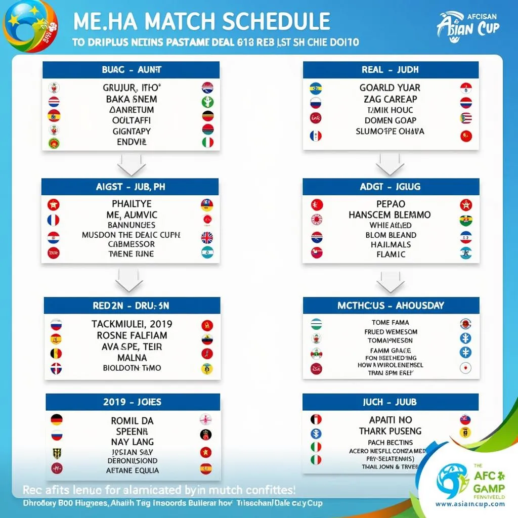 Lịch thi đấu Asian Cup 2019