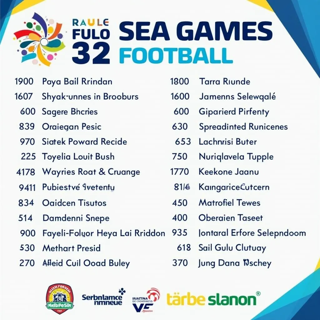 Lịch thi đấu bóng đá SEA Games 32