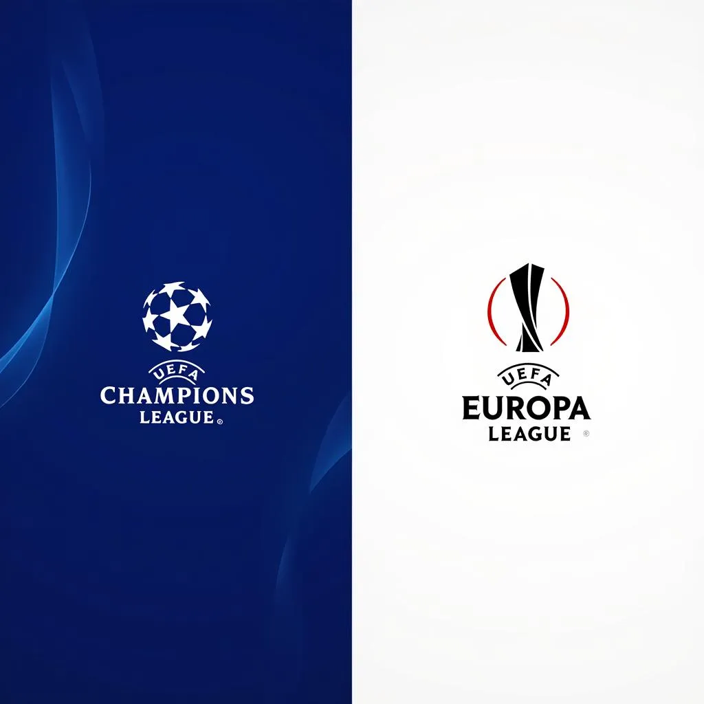 Champions League and Europa League logos