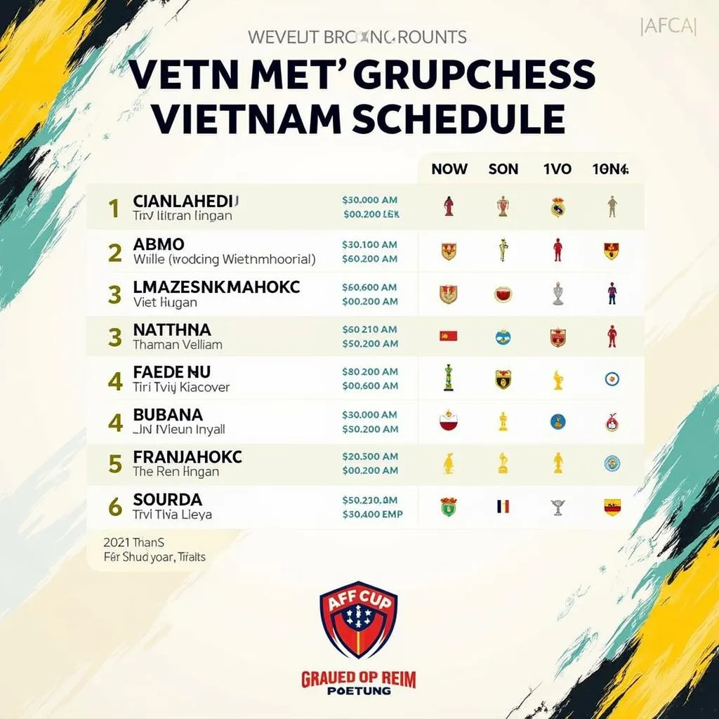 Lịch thi đấu đội tuyển Việt Nam AFF Cup 2023