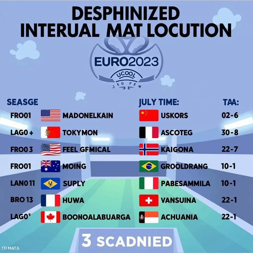 Lịch thi đấu EURO ngày 3 tháng 7: Trận đấu 2 - [Tên Đội 3] vs [Tên Đội 4]