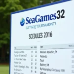 Lịch thi đấu Golf Seagame 32