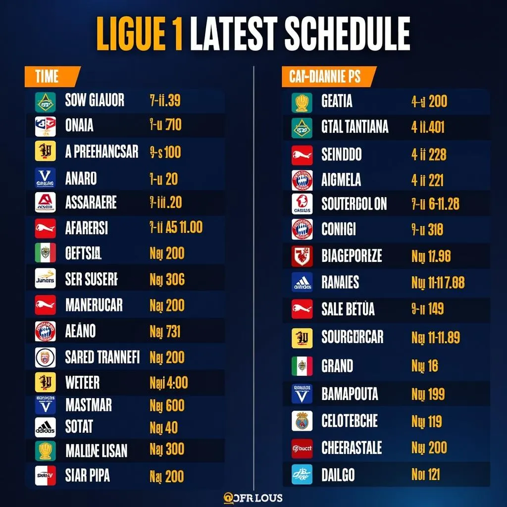 Lịch thi đấu Ligue 1