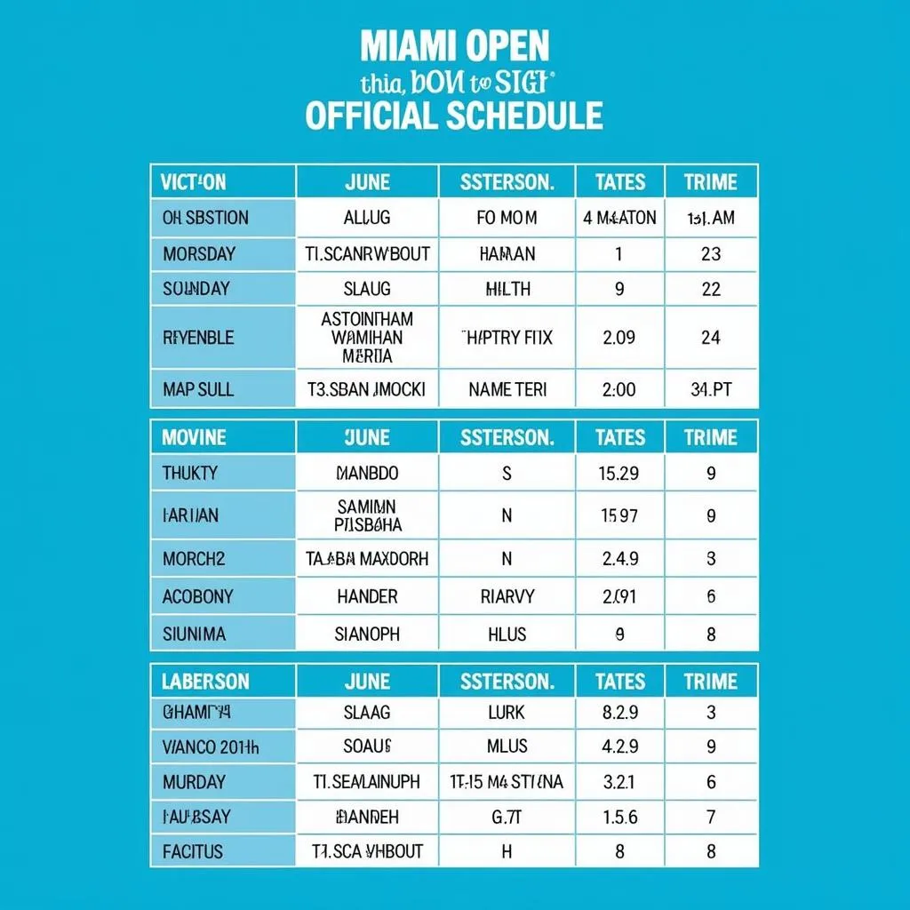 Lịch Thi Đấu Miami Open 2019