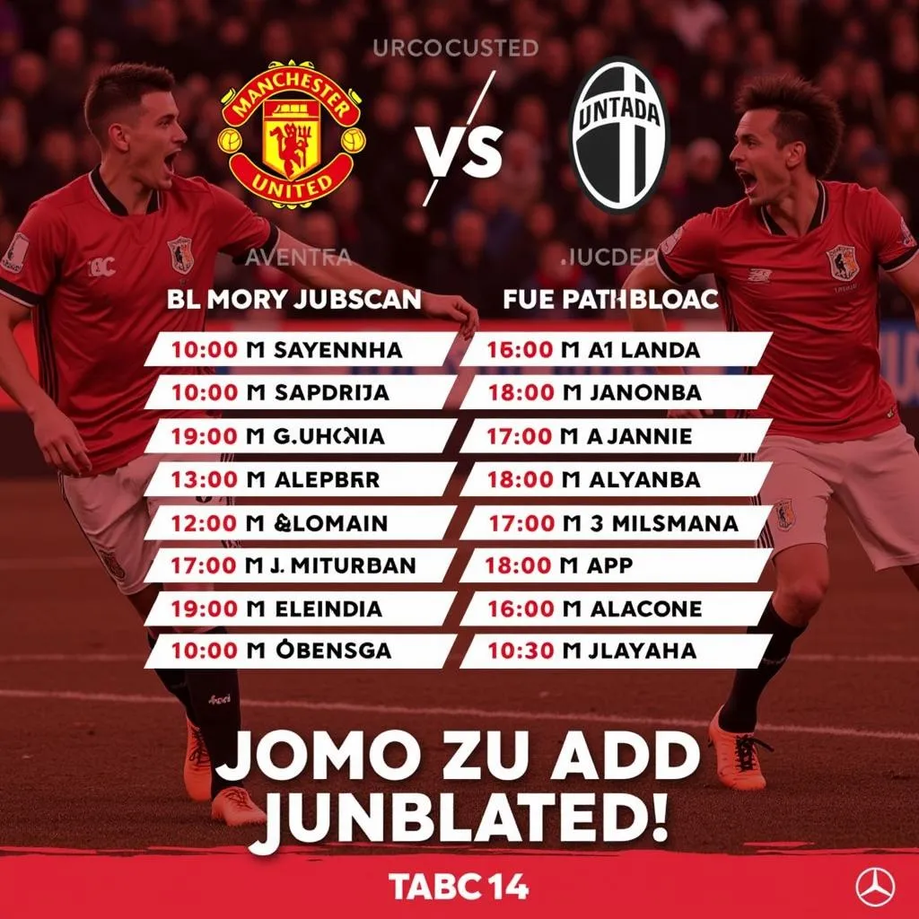 Lịch Thi Đấu MU Juventus