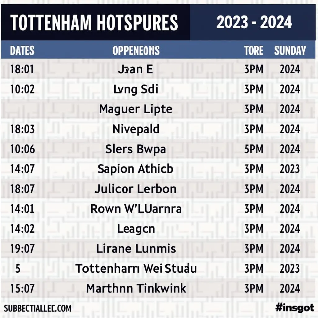 Lịch thi đấu Tottenham ở League Cup mùa giải 2023-2024