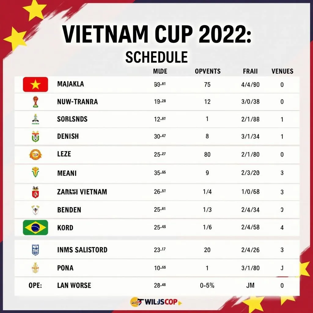 Lịch thi đấu vòng loại World Cup 2022 Việt Nam