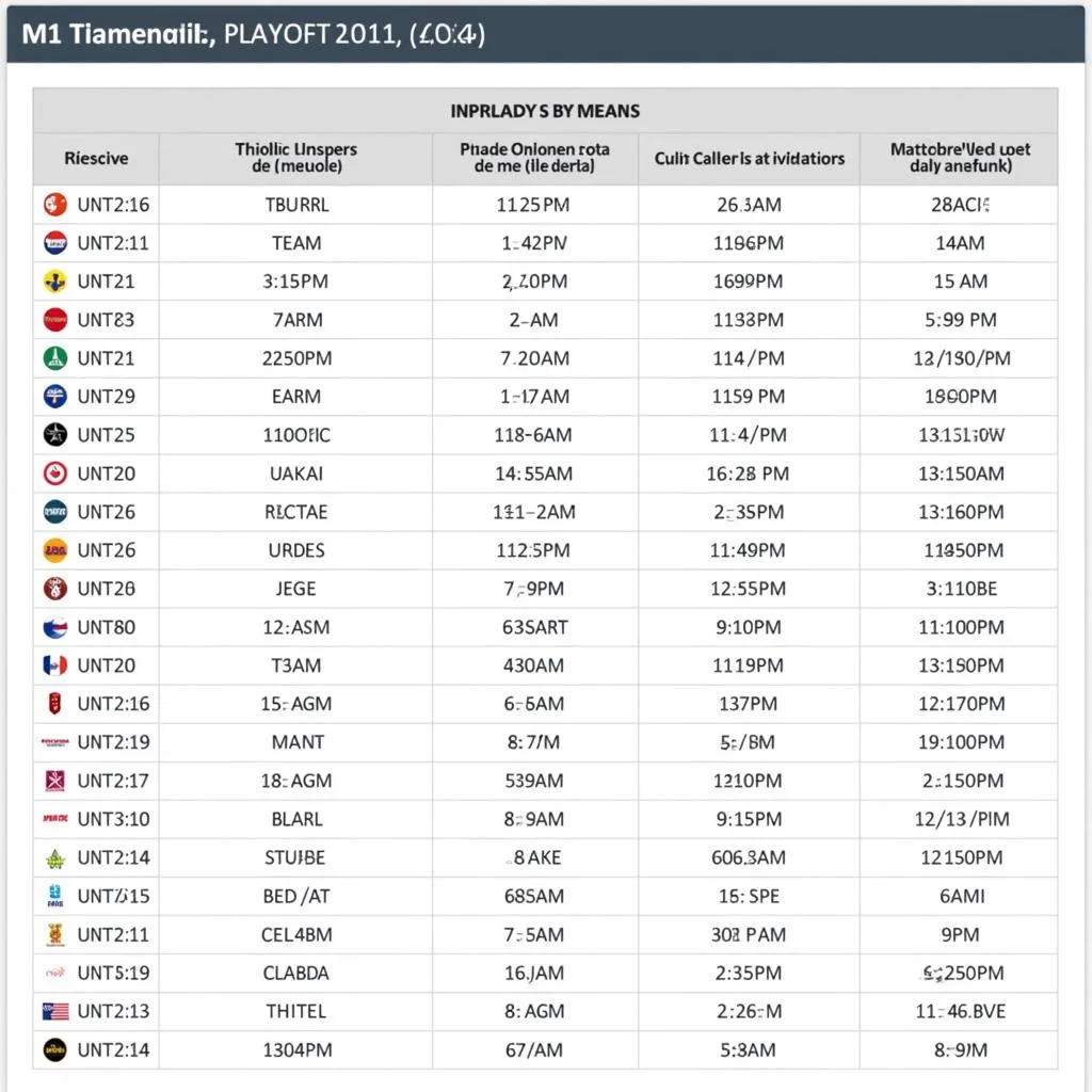 Lịch thi đấu vòng Playoffs M1