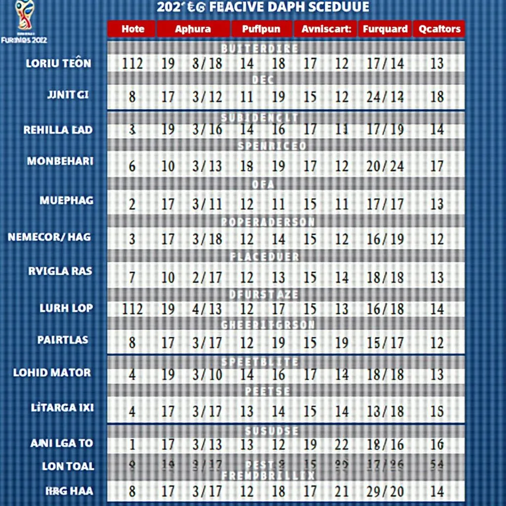 Lịch thi đấu World Cup 2022