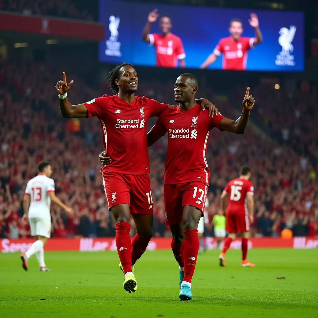 Khoảnh khắc Divock Origi ghi bàn ấn định chiến thắng 2-0 cho Liverpool